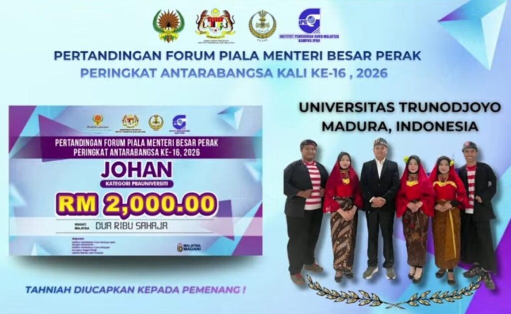 Mahasiswa PBSI UTM Raih Juara I Debat Internasional di Malaysia